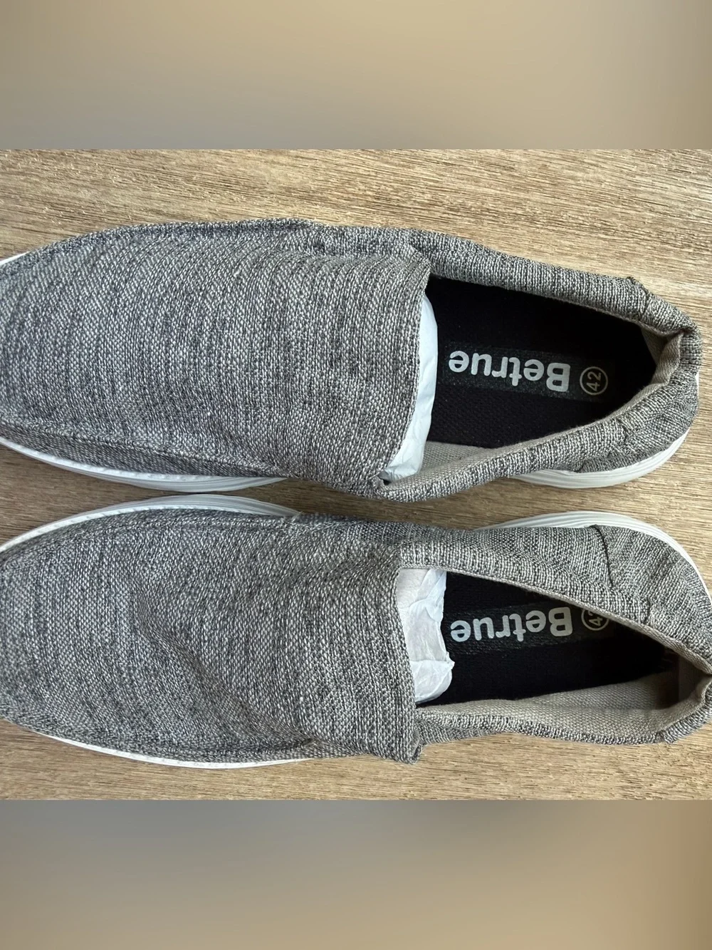 Betrue Lightweight Mens Boat Shoes Slip On Loafers Canvas Shoes sz 42 (US 9)